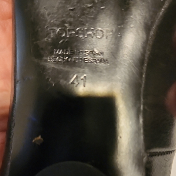 Topshop Black Sleek Loafers Slip-Ons - Picture 8 of 9